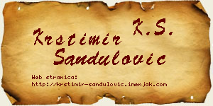 Krstimir Sandulović vizit kartica